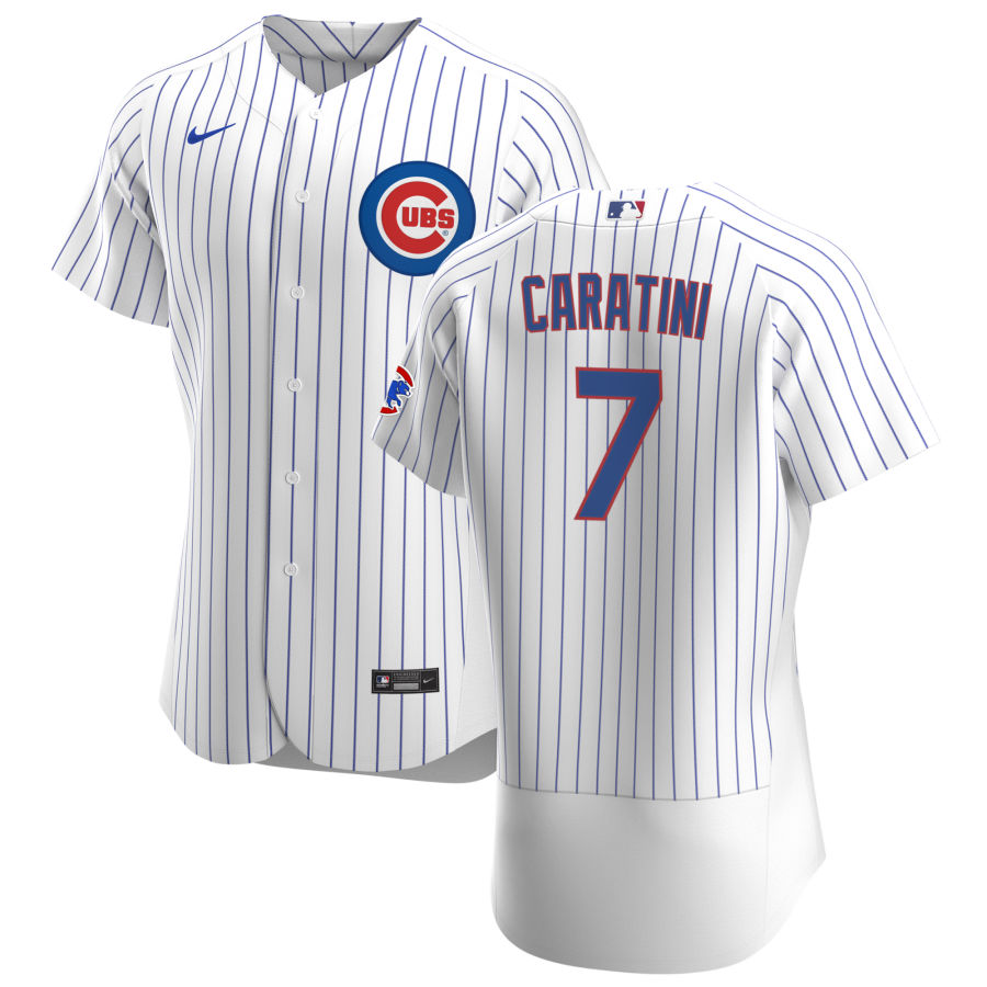 Chicago Cubs #7 Victor Caratini Men Nike White Home 2020 Authentic Player Jersey->chicago cubs->MLB Jersey